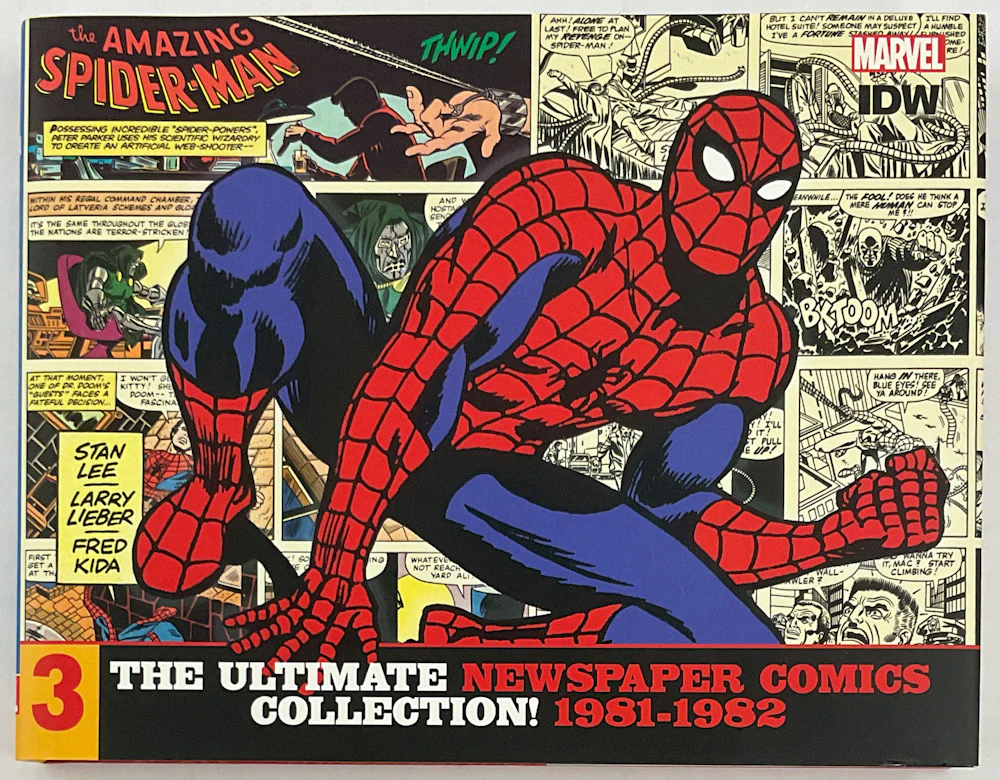 comic cover with spider man