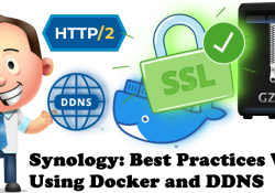 cartoon pic of a guy looking at software logos and a a NAS